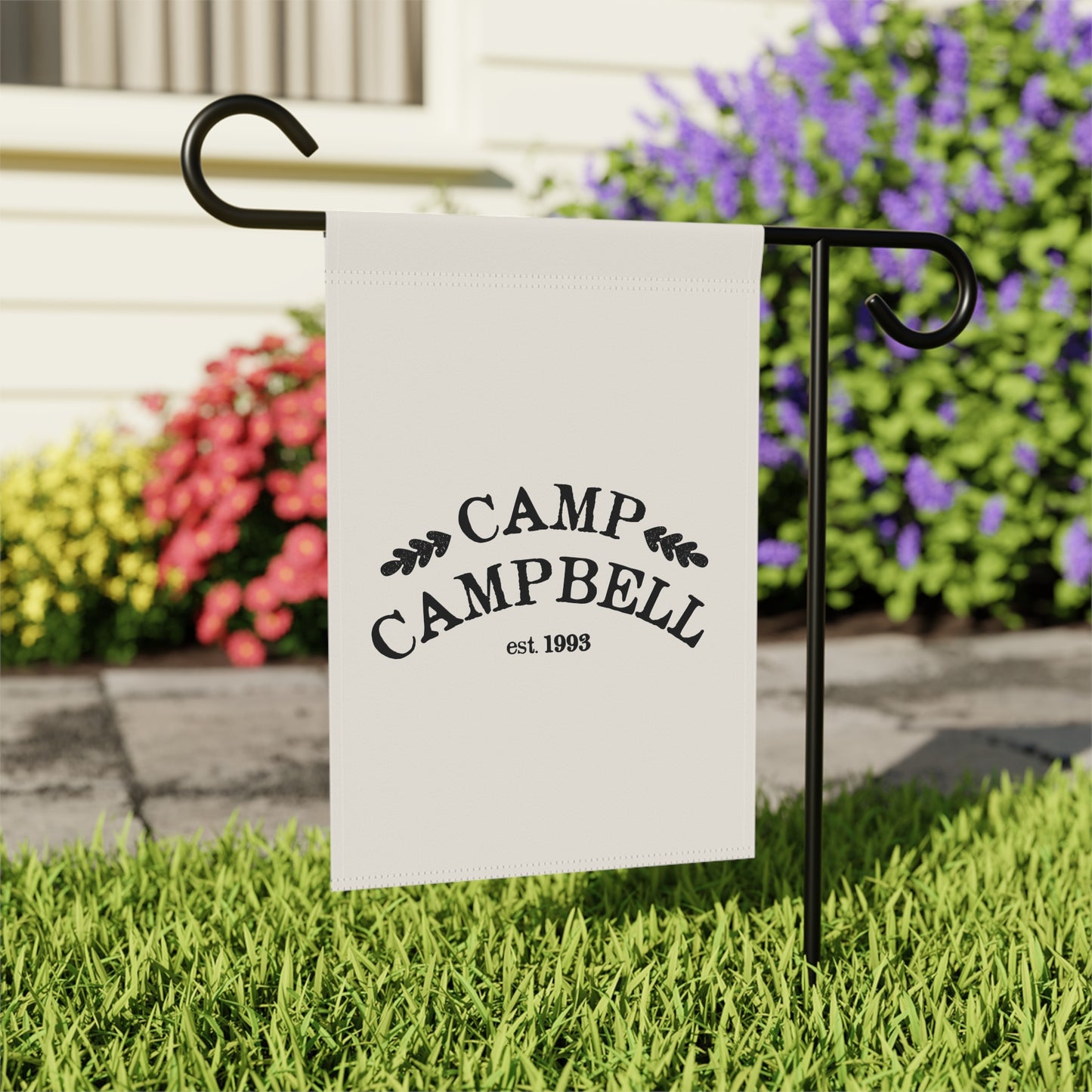 Personalized Vertical Home and Garden Flag – Vintage Nostalgic Camp Lakehouse Banner