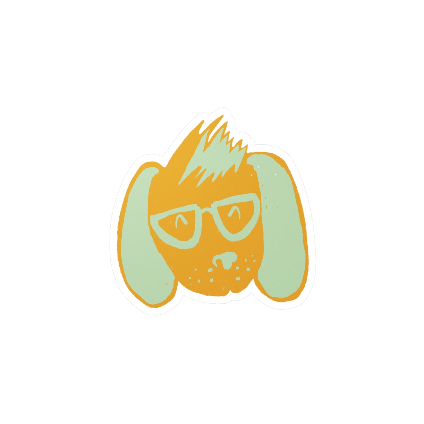 Puppy Dweeb — Retro Glasses Pup Kiss-Cut Vinyl Decal