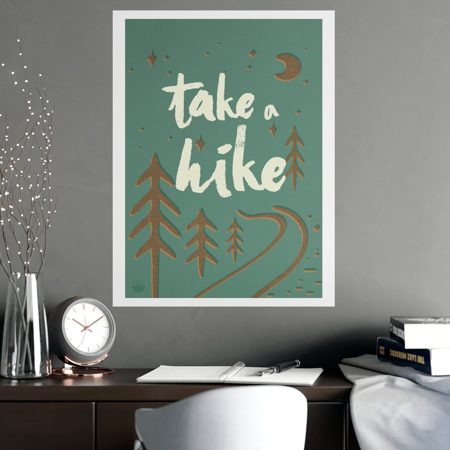 Take a Hike Poster — Rustic Forest Wall Art for Hikers & Outdoor Lovers