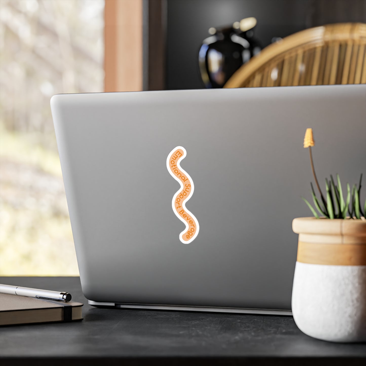 Emotional Support Beverage *ORANGE CRUSH* Kiss-Cut Vinyl Sticker