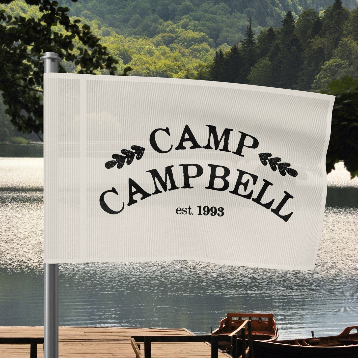 Personalized Horizontal Flag– Custom Lakehouse Banner