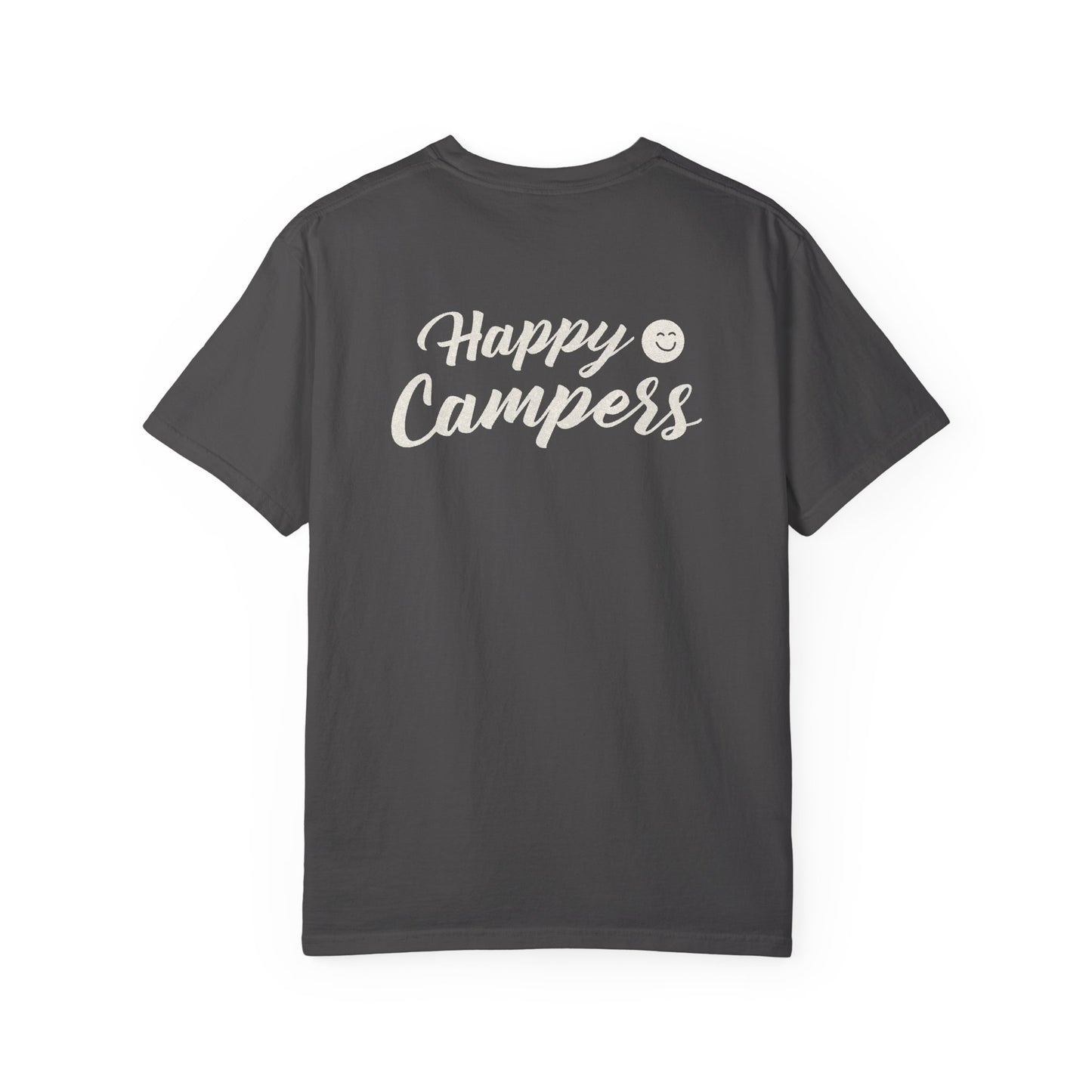 Happy Campers T-Shirt — Retro Smile Logo Camp Shirt