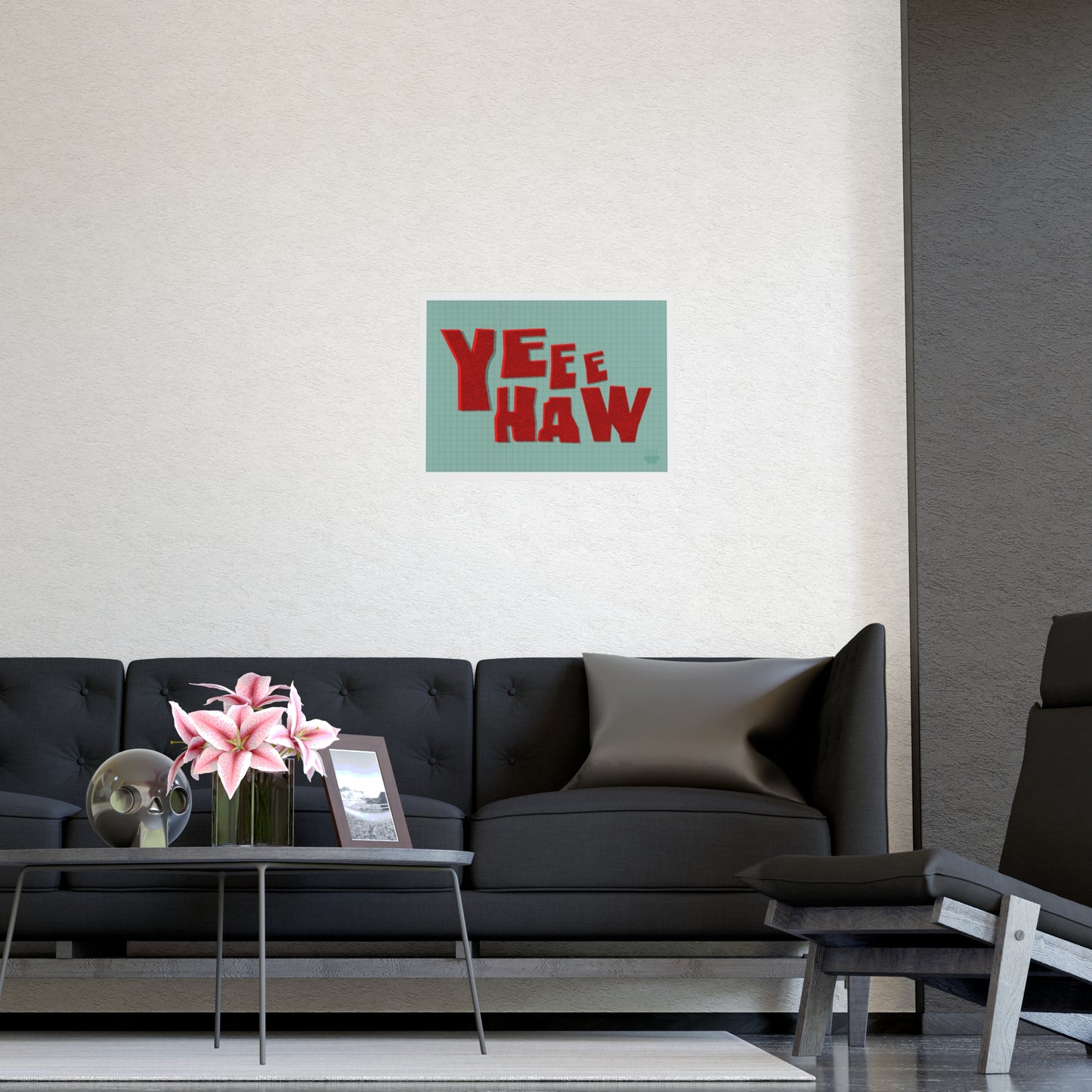 'Yeehaw' Retro Typography Matte Poster