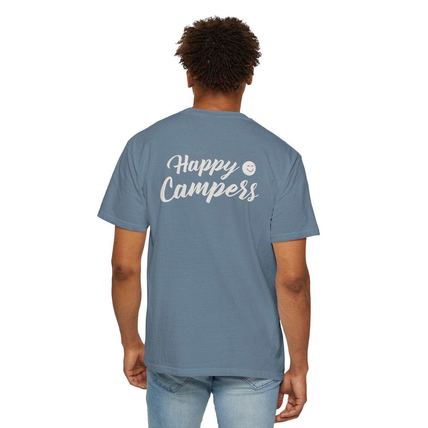 Happy Campers T-Shirt — Retro Smile Logo Camp Shirt