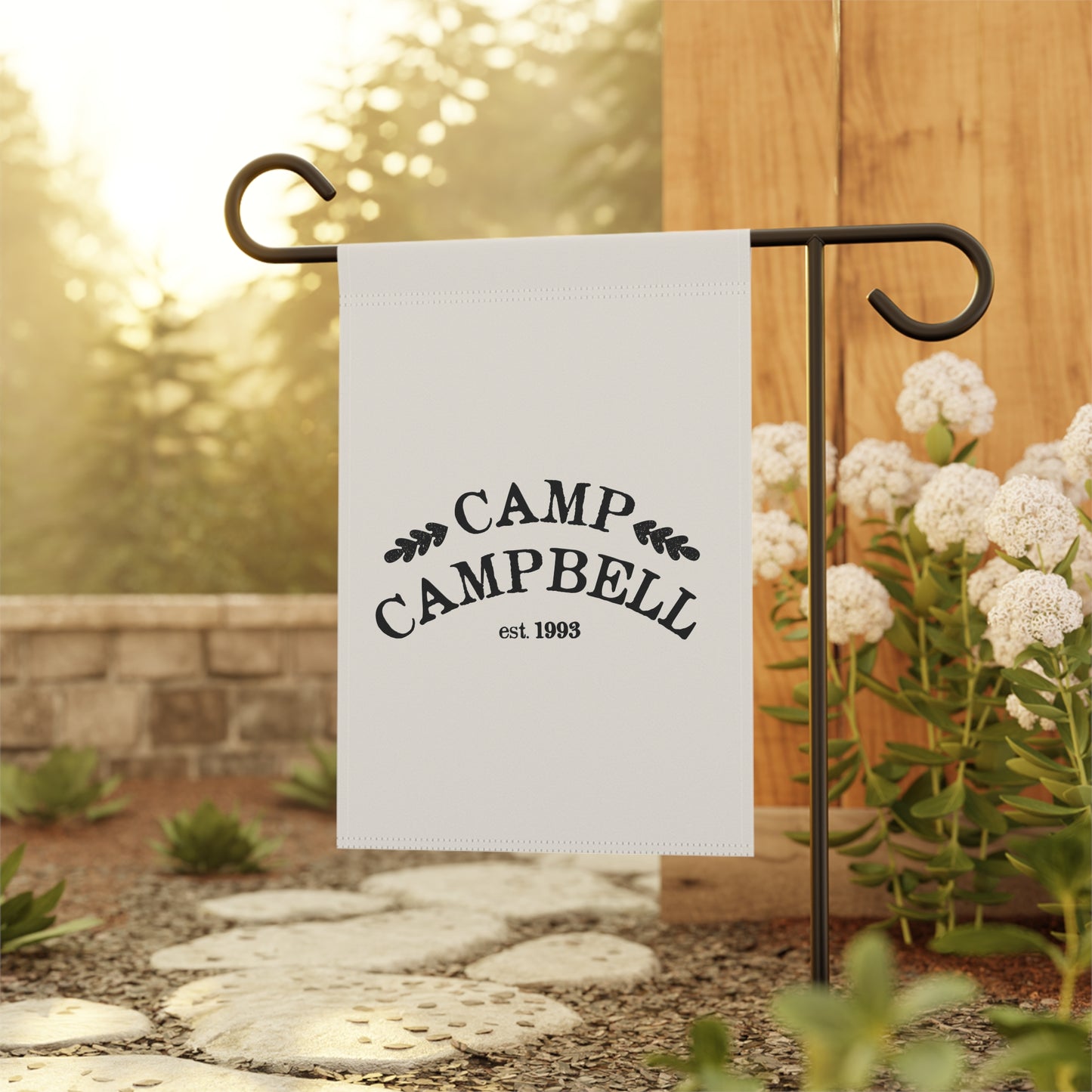 Personalized Vertical Home and Garden Flag – Vintage Nostalgic Camp Lakehouse Banner