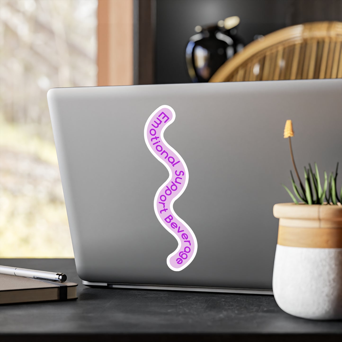 Emotional Support Beverage *PURPLE CRUSH* Kiss-Cut Vinyl Sticker