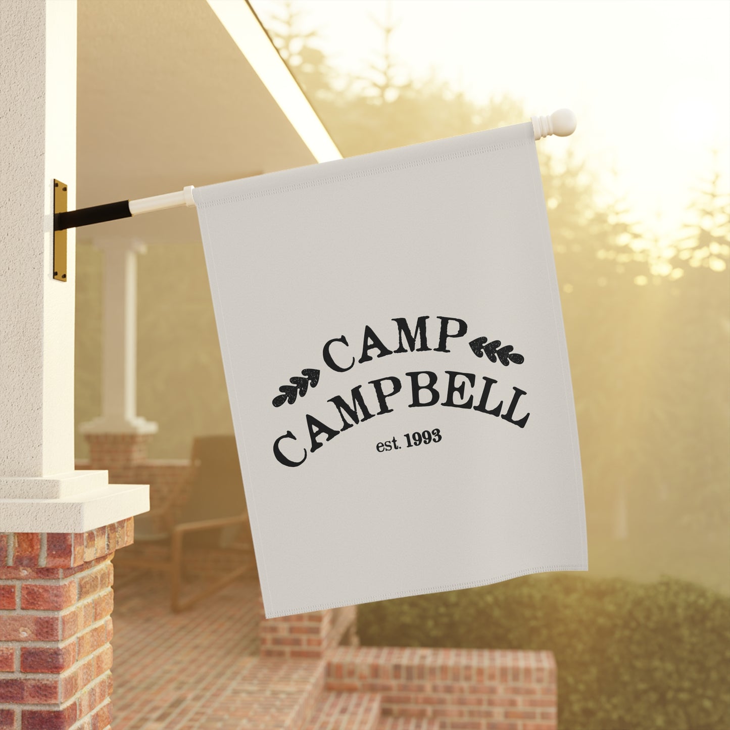 Personalized Vertical Home and Garden Flag – Vintage Nostalgic Camp Lakehouse Banner