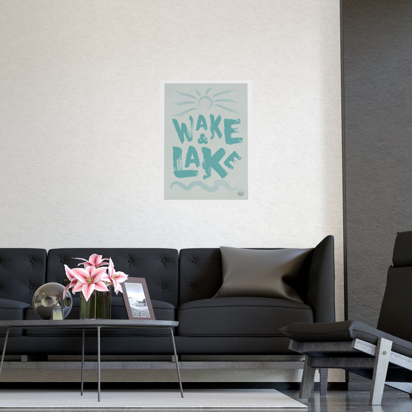 Wake & Lake Matte Poster — Nautical Beach Wall Art