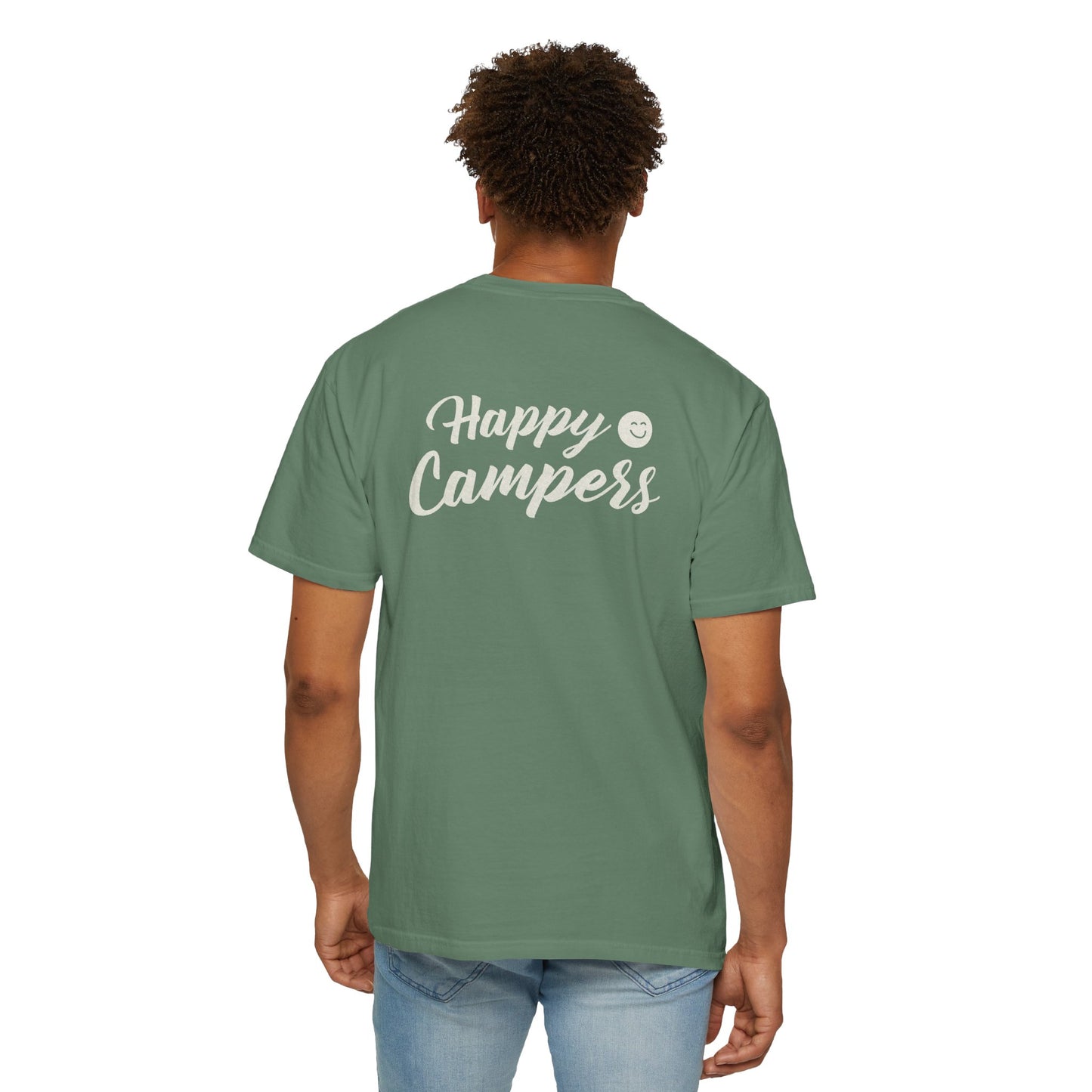 Happy Campers T-Shirt — Retro Smile Logo Camp Shirt
