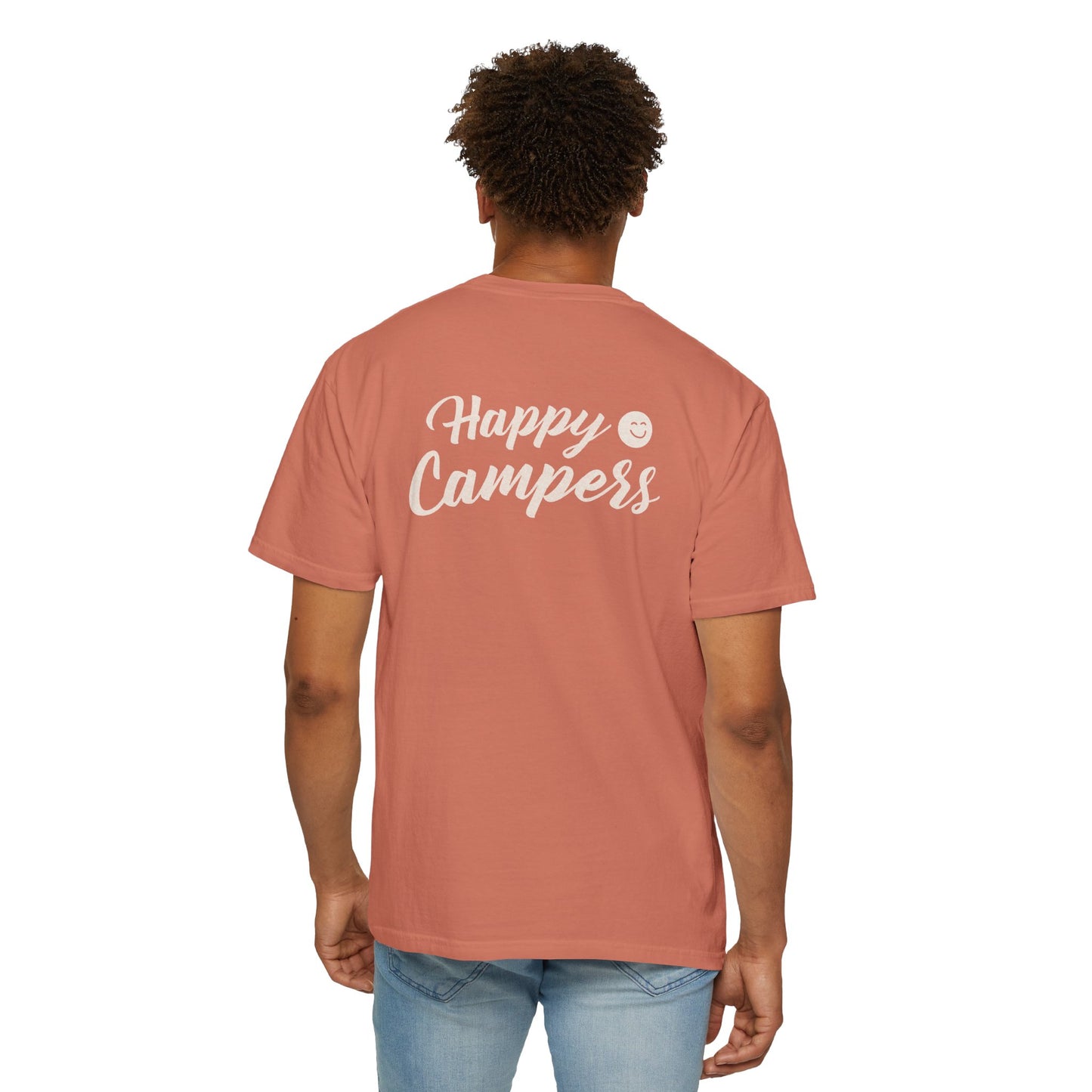 Happy Campers T-Shirt — Retro Smile Logo Camp Shirt