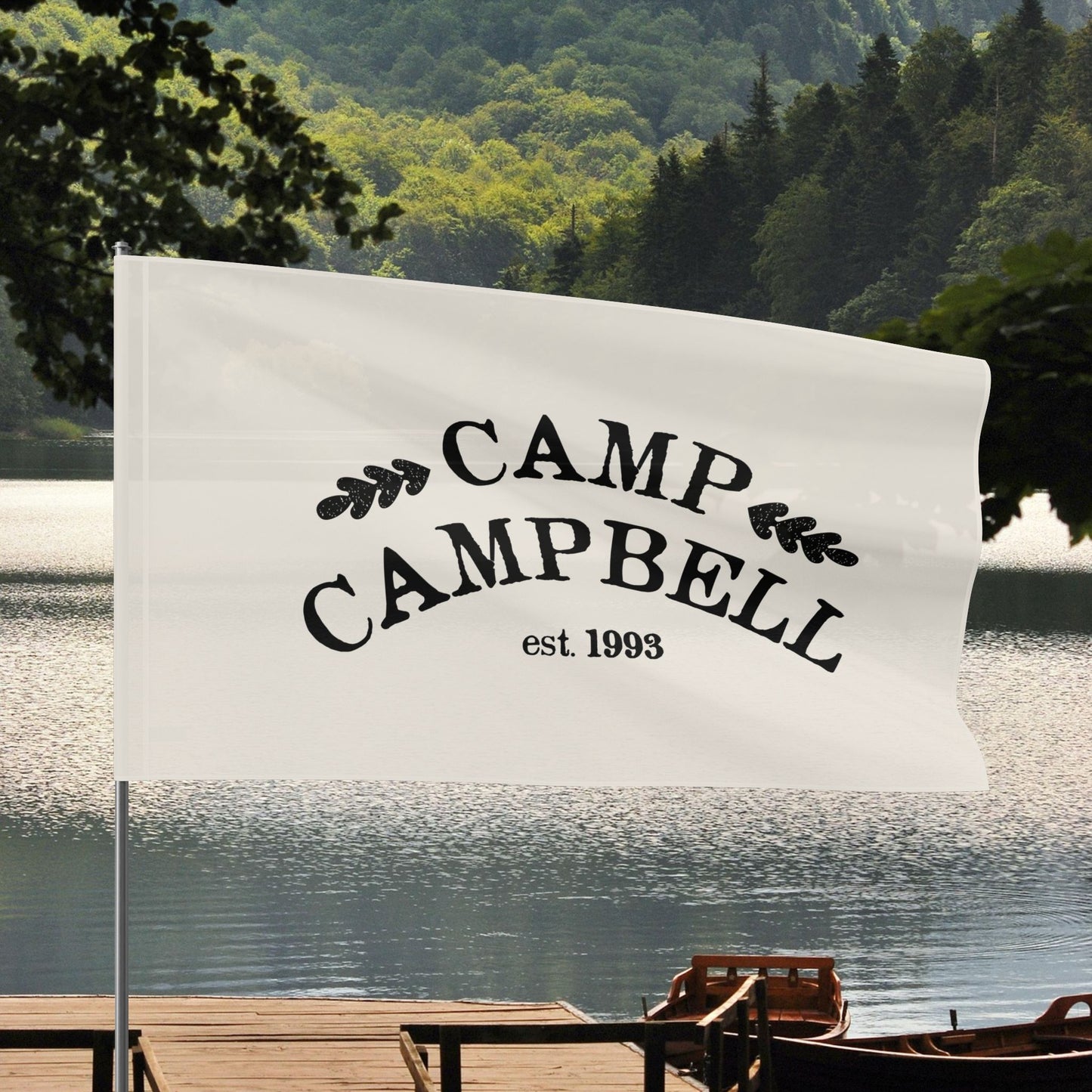 Personalized Horizontal Flag– Custom Lakehouse Banner