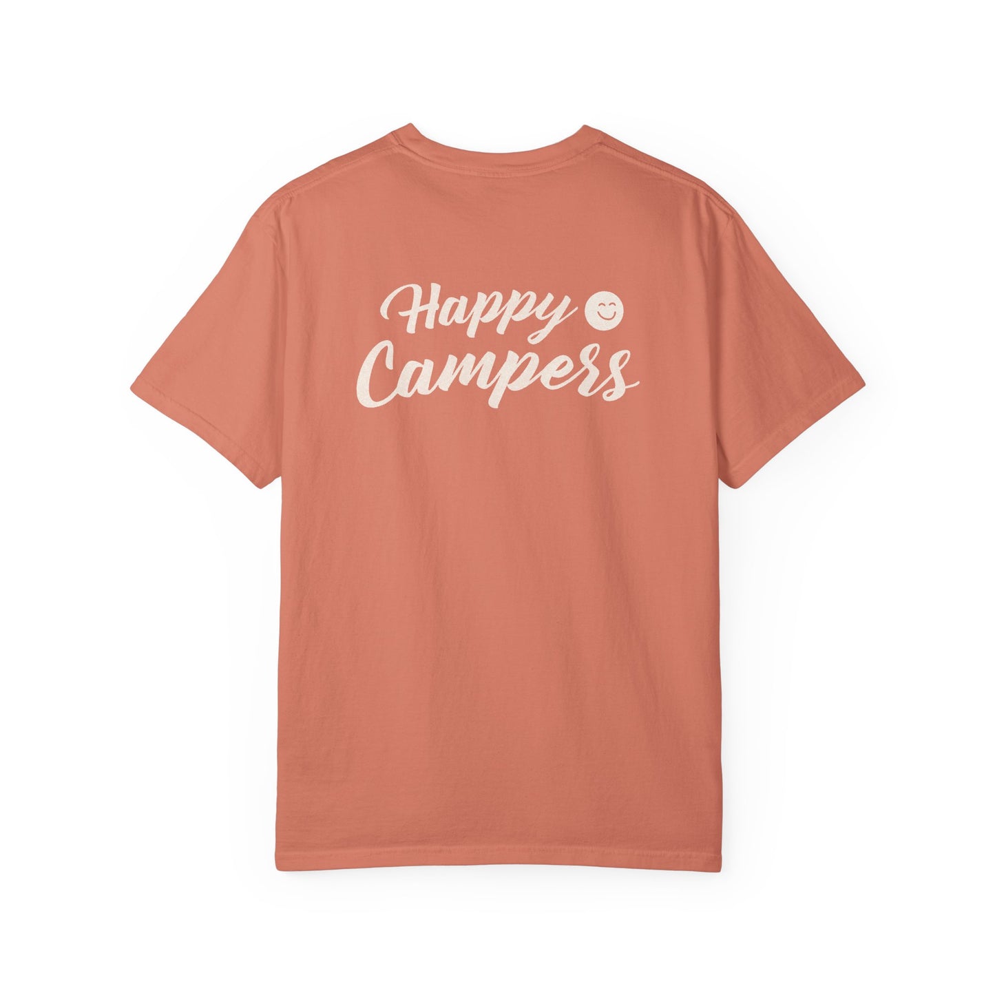 Happy Campers T-Shirt — Retro Smile Logo Camp Shirt