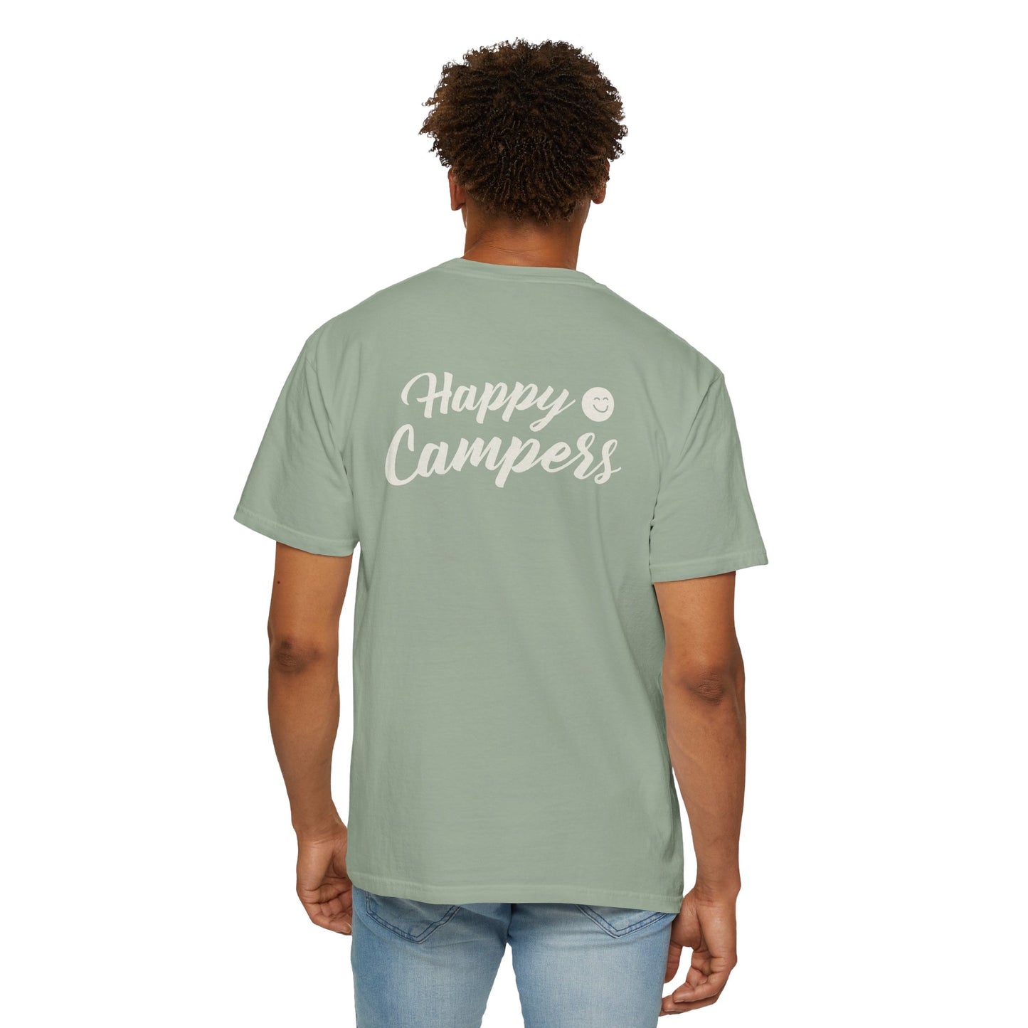 Happy Campers T-Shirt — Retro Smile Logo Camp Shirt