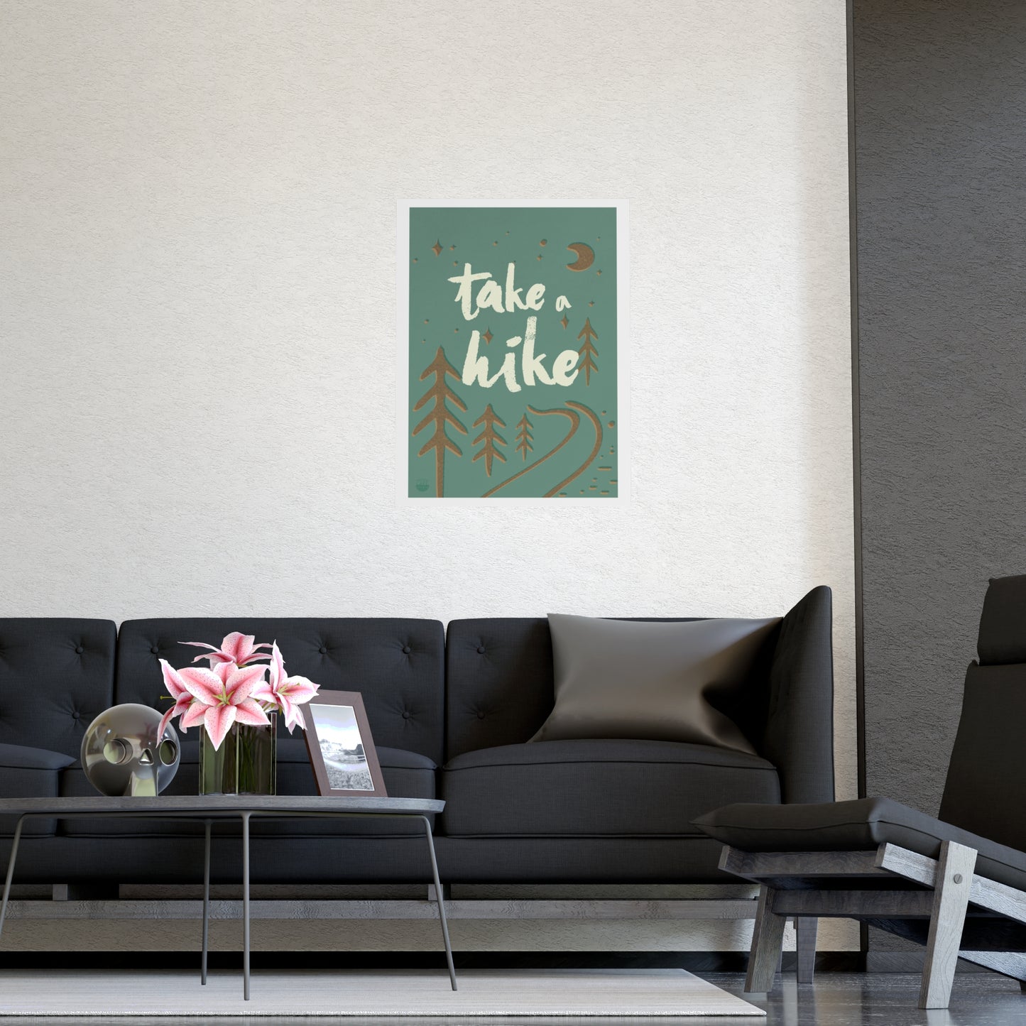 Take a Hike Poster — Rustic Forest Wall Art for Hikers & Outdoor Lovers