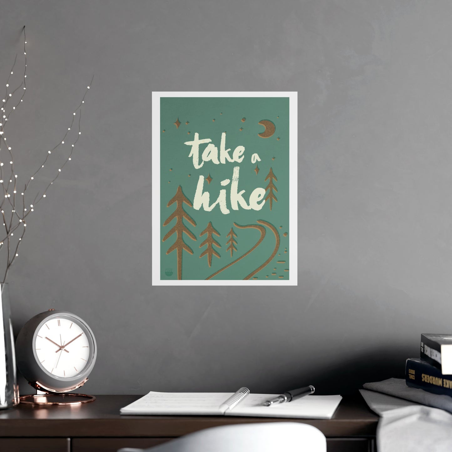 Take a Hike Poster — Rustic Forest Wall Art for Hikers & Outdoor Lovers